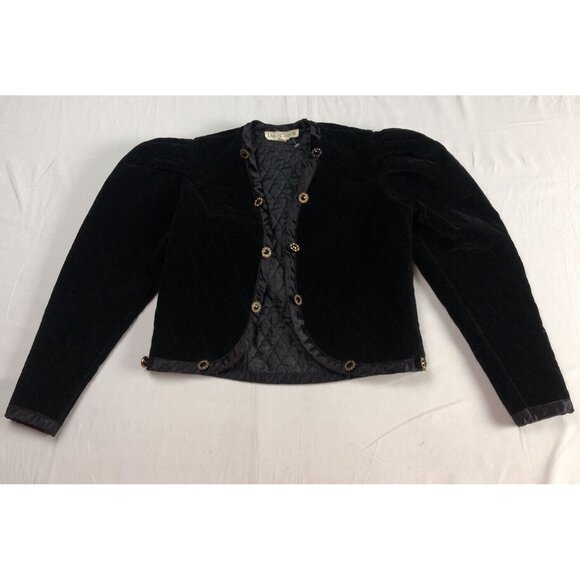 Alex Evenings Sweaters - Larose Ensole Preteen Blazer Cardigan Top Short Black Elegant Size 10 Soft